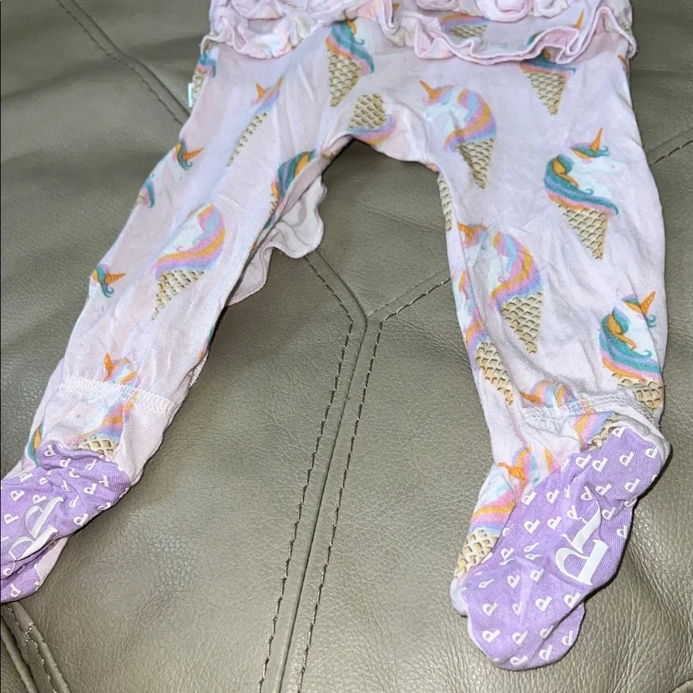Posh Peanut Bamboo Unicorn Ice Cream One Piece 3-6 months - Picture 6 of 11